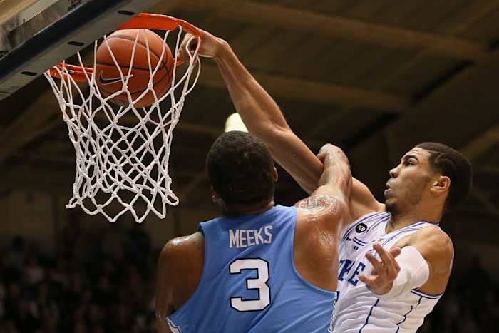 Duke basketball forward Jayson Tatum versus UNC